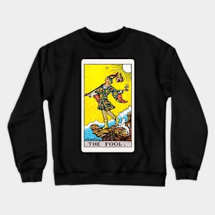 Card #0 - The Fool - Rider Waite Smith Tarot Crewneck Sweatshirt